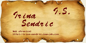 Irina Sendrić vizit kartica